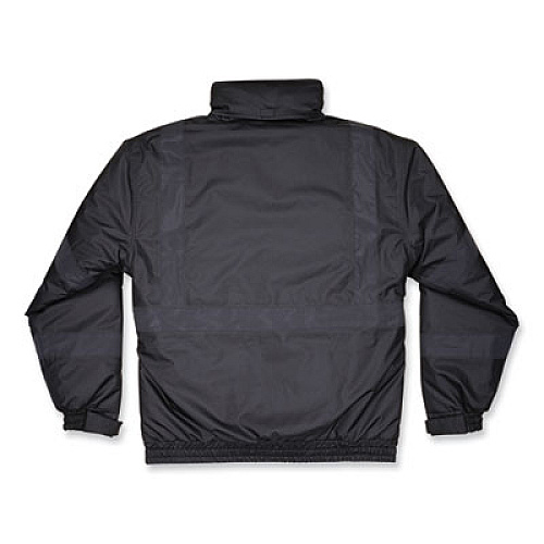 ergodyne GloWear 8377EV Non-Certified Hi-Vis Quilted Bomber Jacket, Black, 3X-Large (25647)