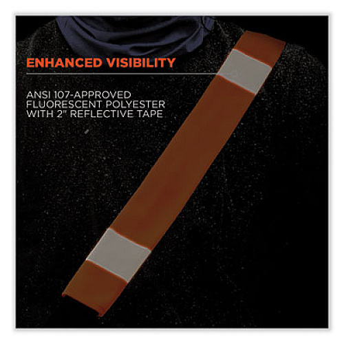 ergodyne GloWear 8004 Hi-Vis Seat Belt Cover, 6" x 18.5", Orange (29041)