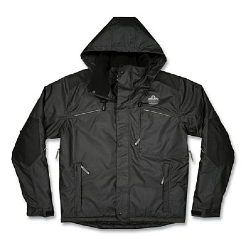 ergodyne N-Ferno 6467 Winter Work Jacket with 300D Polyester Shell, Medium, Black (41123)