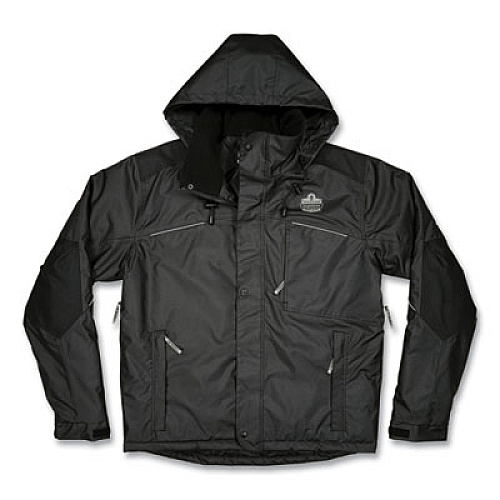 ergodyne N-Ferno 6467 Winter Work Jacket with 300D Polyester Shell, X-Large, Black (41125)