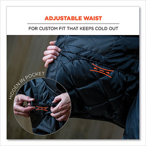 ergodyne N-Ferno 6467 Winter Work Jacket with 300D Polyester Shell, 2X-Large, Black (41126)