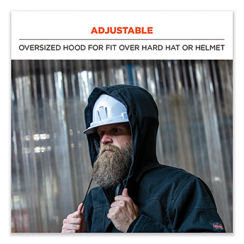 ergodyne N-Ferno 6468 Duck Canvas Work Jacket, X-Large, Black (41235)