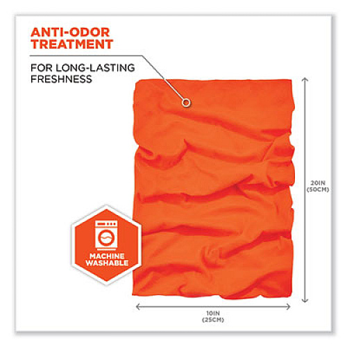 ergodyne Chill-Its 6485 Multi-Band, Polyester, One Size Fits Most, Hi-Vis Orange (42109)