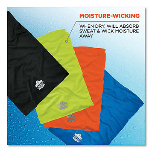 ergodyne Chill-Its 6487 Cooling Performance Knit Multi-Band, Polyester/Spandex, One Size Fits Most, Black (42126)