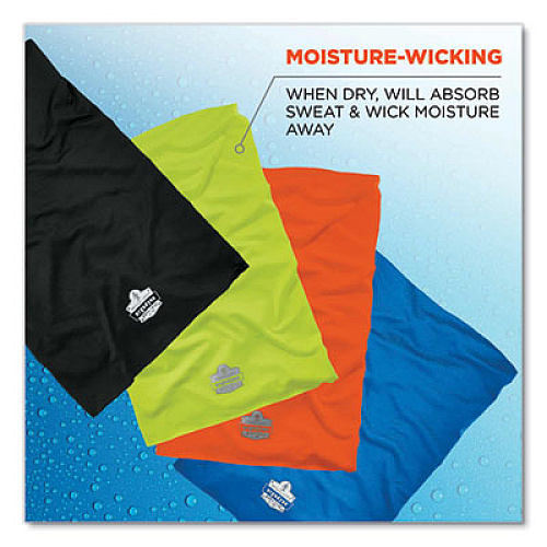 ergodyne Chill-Its 6487 Cooling Performance Knit Multi-Band, Polyester/Spandex, One Size Fits Most, Hi-Vis Lime (42127)