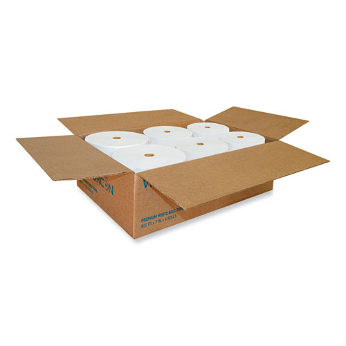 Valay Proprietary Roll Towels, 1-Ply, 7" x 800 ft, White, 6 Rolls/Carton (VW444)