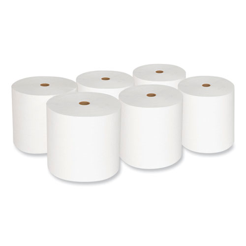 Valay Proprietary Roll Towels, 1-Ply, 7" x 800 ft, White, 6 Rolls/Carton (VW444)