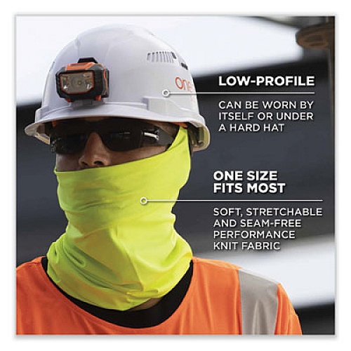 ergodyne Chill-Its 6487 Cooling Performance Knit Multi-Band, Polyester/Spandex, One Size Fits Most, Hi-Vis Orange (42128)
