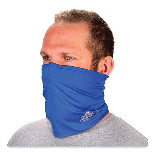 ergodyne Chill-Its 6489 2-Layer Cooling Performance Knit Multi-Band, Polyester/Spandex, Small/Medium, Blue (42148)