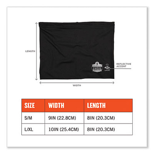 ergodyne Chill-Its 6489 2-Layer Cooling Performance Knit Multi-Band, Polyester/Spandex, 2X-Large/3X-Large, Black (42150)