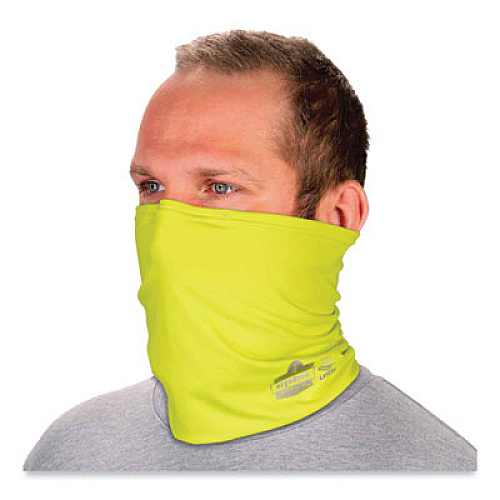ergodyne Chill-Its 6489 2-Layer Cooling Performance Knit MultiBand, Polyester/Spandex, 2X-Large/3X-Large, Hi-Vis Lime (42151)