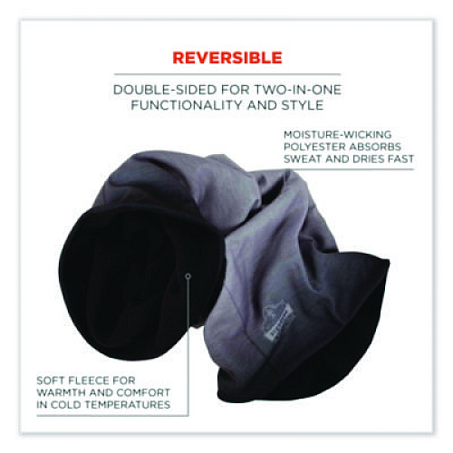 ergodyne N-Ferno 6491 Reversible Thermal Fleece + Poly Multi-Band, One Size Fits Most, Light Gray Fade (42322)