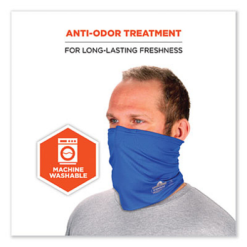 ergodyne Chill-Its 6489 2-Layer Cooling Performance Knit Multi-Band, Polyester/Spandex, Small/Medium, Blue (42148)