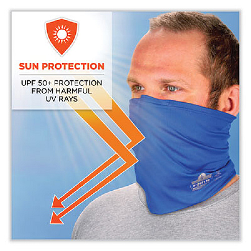 ergodyne Chill-Its 6489 2-Layer Cooling Performance Knit Multi-Band, Polyester/Spandex, Large/X-Large, Blue (42149)