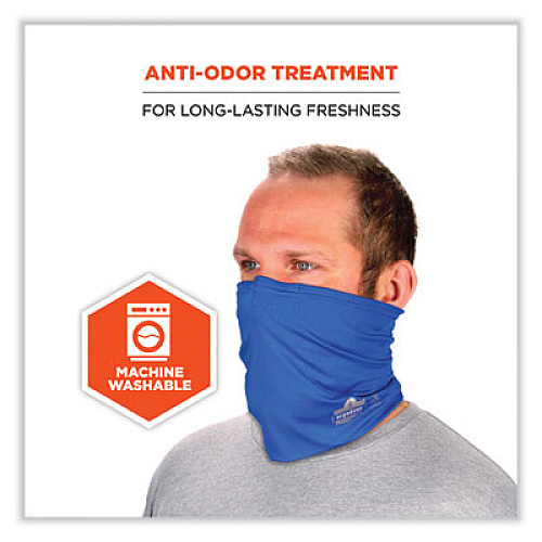 ergodyne Chill-Its 6489 2-Layer Cooling Performance Knit Multi-Band, Polyester/Spandex, Large/X-Large, Blue (42149)