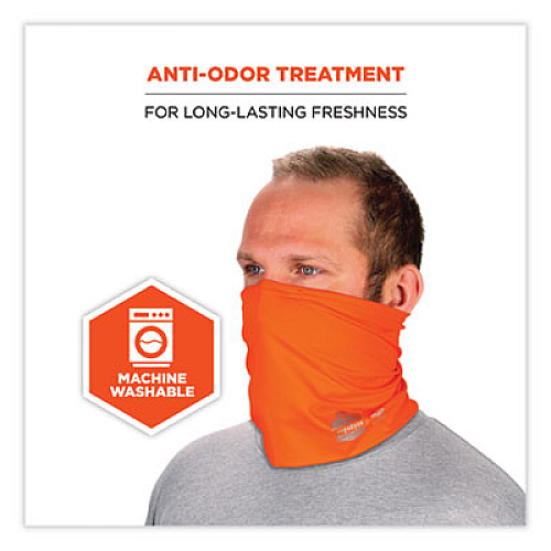 ergodyne Chill-Its 6489 2-Layer Cooling Performance Knit Multi-Band, Polyester/Spandex, 2X-Large/3X-Large,Hi-Vis Orange (42152)