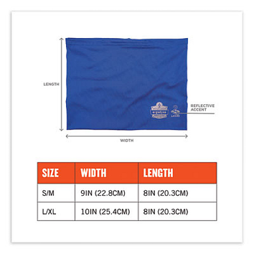 ergodyne Chill-Its 6489 2-Layer Cooling Performance Knit Multi-Band, Polyester/Spandex, 2X-Large/3X-Large, Blue (42153)