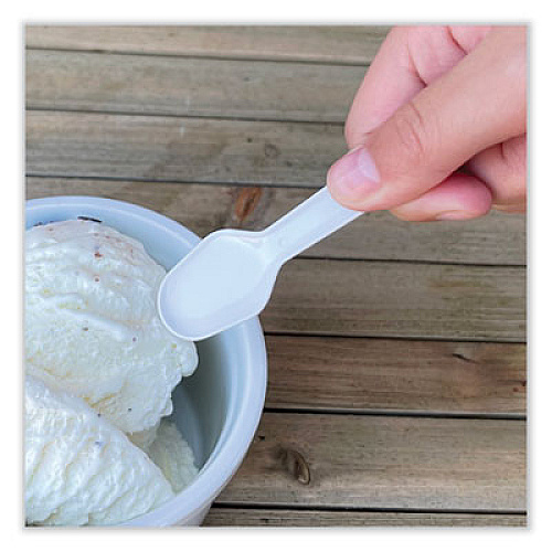 Boardwalk Mediumweight Polypropylene Cutlery, Tasting Spoon, White, 3,000/Carton (TASTERSPOON)
