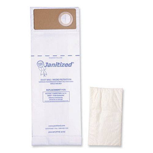 Janitized Vacuum Filter Bags Designed to Fit Advance Spectrum CarpetMaster, 100/Carton (JANADVSPEC21)