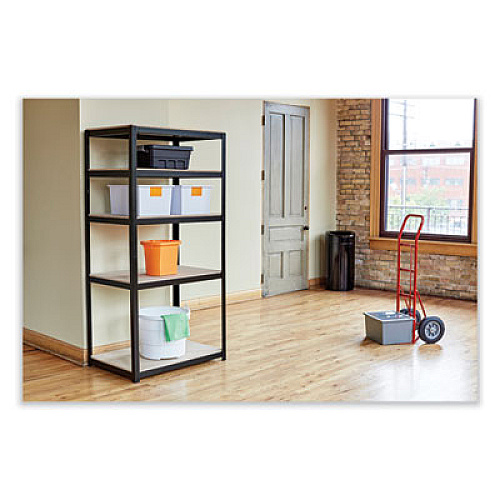 Safco Open Top Oval Waste Receptacle, 14 gal, Steel, White (9921WH)