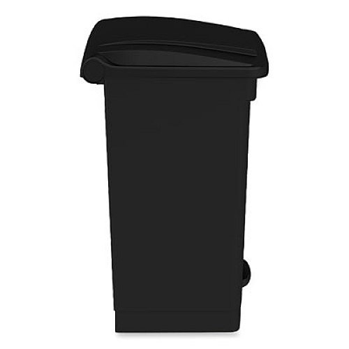Safco Plastic Step-On Receptacle, 12 gal, Plastic, Black (9925BL)