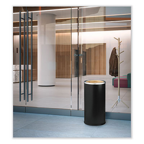 Safco Ash Urn, 10" dia x 20"h, Black (9698BL)