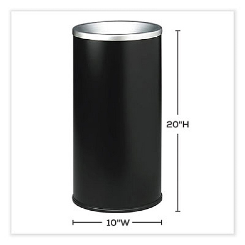 Safco Ash Urn, 10" dia x 20"h, Black (9698BL)