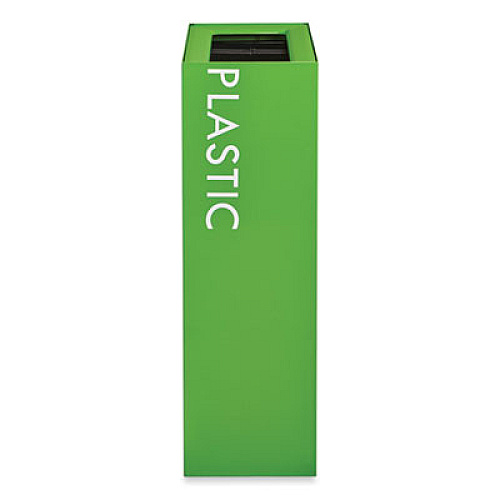 Safco Mixx Recycling Center Rectangular Receptacle, 29 gal, Steel, Green (9448GN)