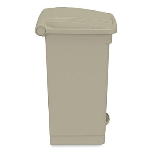 Safco Plastic Step-On Receptacle, 12 gal, Plastic, Tan (9925TN)