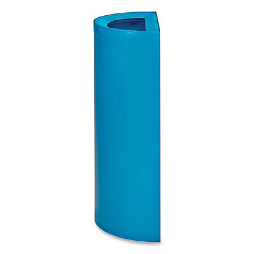 Safco Mixx Recycling Center Half-Round Receptacle, 23 gal, Steel, Blue (9447BU)