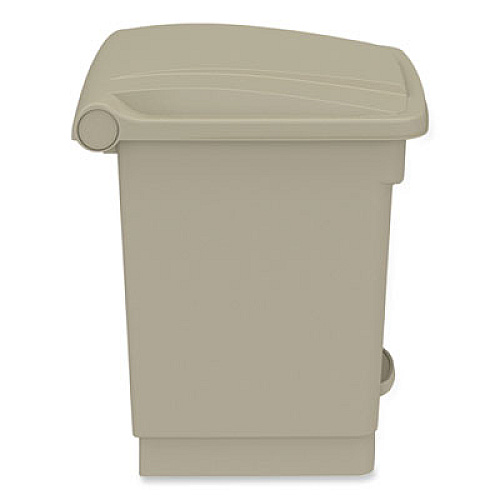 Safco Plastic Step-On Receptacle, 8 gal, Metal, Tan (9924TN)