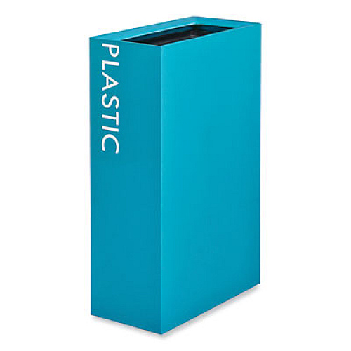Safco Mixx Recycling Center Rectangular Receptacle, 29 gal, Steel, Blue (9448BU)