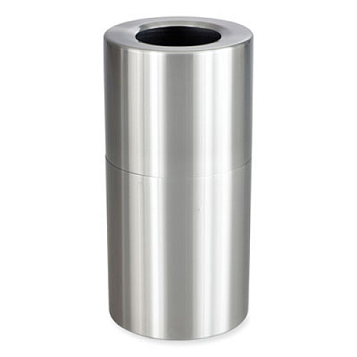 Safco Single Recycling Receptacle, 20 gal, Steel, Brushed Aluminum (9942SS)