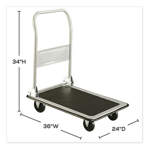 Safco Tuff Truck Platform Truck, 500 lb Capacity, 36 x 24, Gray (4063)