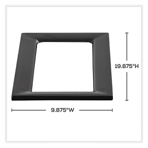 Safco Mixx Recycling Center Lid, 9.87w x 19.87d x 0.62h, Black (9450BL)