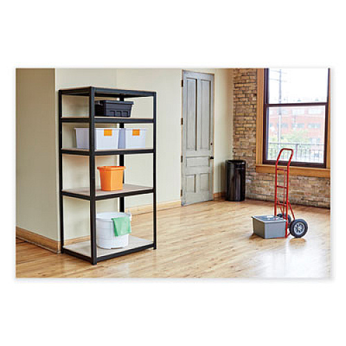 Safco Open Top Oval Waste Receptacle, 14 gal, Steel, Silver (9921SL)