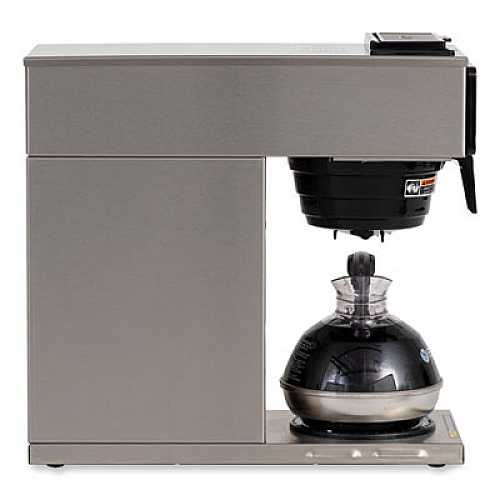 BUNN VP17-1 12-Cup Commercial Pourover Coffee Brewer, Stainless Steel/Black (133000001)