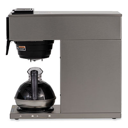 BUNN VP17-1 12-Cup Commercial Pourover Coffee Brewer, Stainless Steel/Black (133000001)