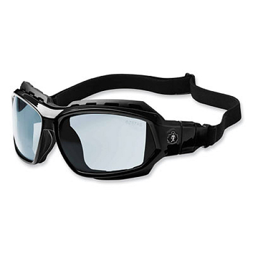 ergodyne Skullerz Loki Safety Glasses/Goggles, Black Full Frame, Clear Dual Anti-Fog I/O Lens (56083)