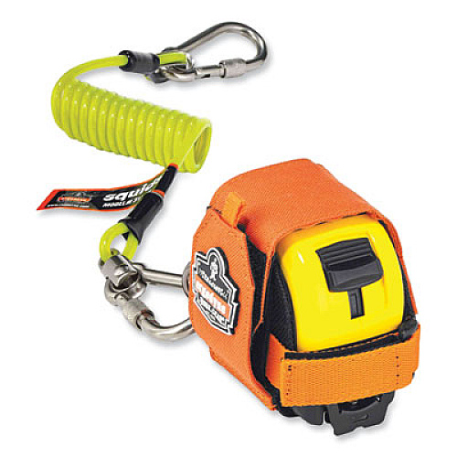 ergodyne Squids 3770 Belt Clip Tape Measure Holder, Large, 3.62 x 7.25 x 2.5, Polyester, Orange (19770)
