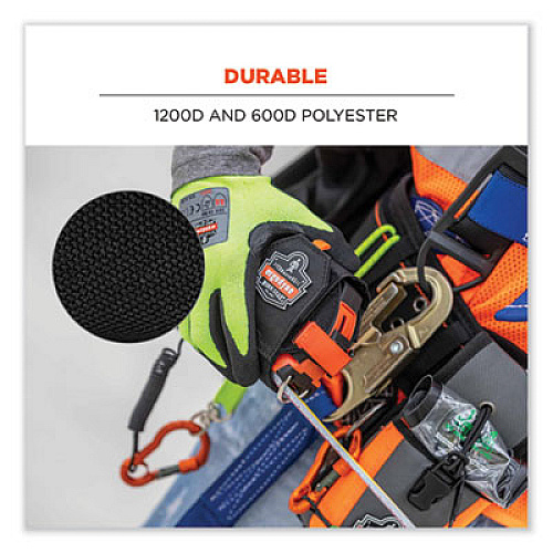 ergodyne Squids 3770 Belt Clip Tape Measure Holder, X-Large, 3.62 x 7.25 x 2.5, Polyester, Black (19771)