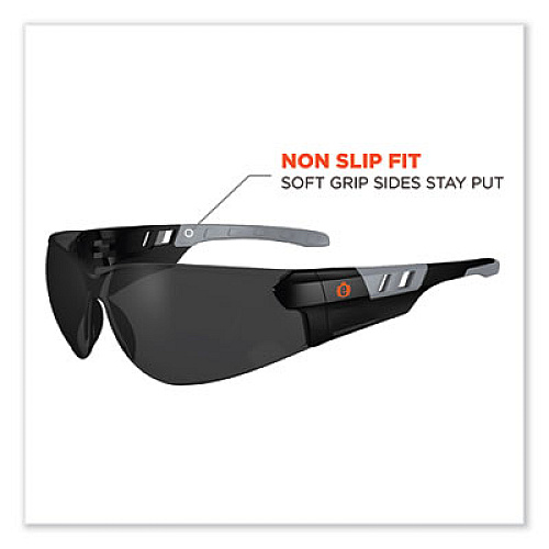 ergodyne Skullerz Saga Frameless Safety Glasses, Frameless, Smoke Single Lens (59130)