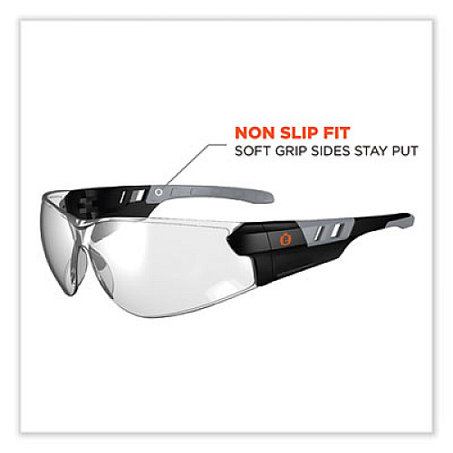 ergodyne Skullerz Saga Frameless Safety Glasses, Frameless, Clear Single I/O Lens (59180)