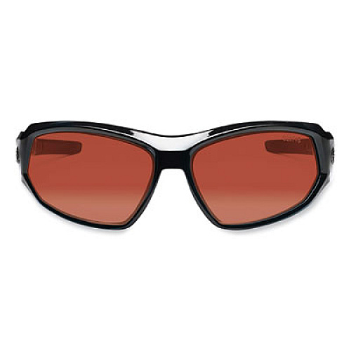 ergodyne Skullerz Loki Safety Glasses/Goggles, Black Full Frame, Polarized Copper Dual Lens (56021)