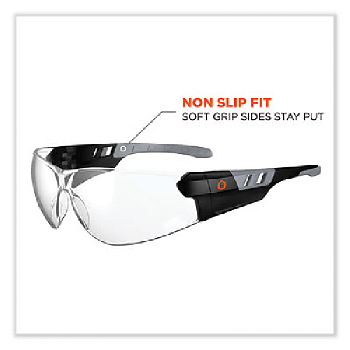 ergodyne Skullerz Saga Frameless Safety Glasses, Frameless, Clear Single Lens (59100)