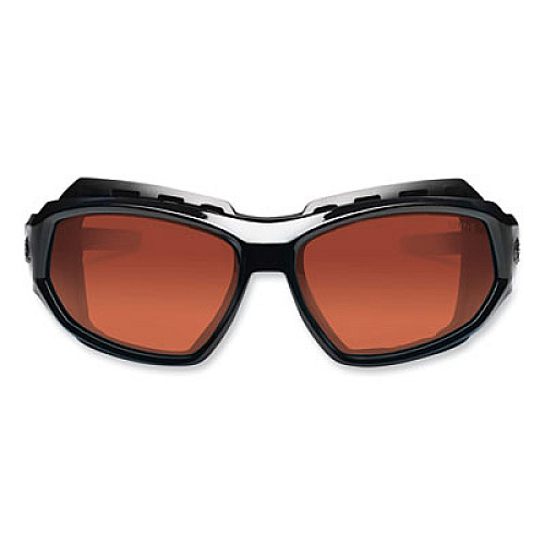 ergodyne Skullerz Loki Safety Glasses/Goggles, Black Full Frame, Polarized Copper Dual Lens (56021)