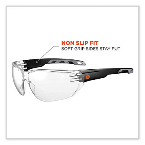 ergodyne Skullerz Vali Frameless Safety Glasses, Frameless, Clear Single Lens (59200)
