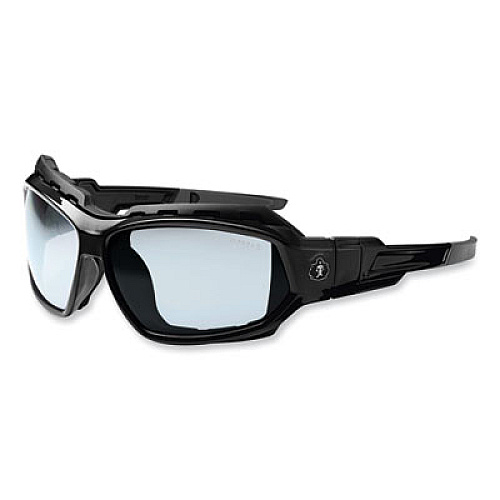 ergodyne Skullerz Loki Safety Glasses/Goggles, Black Full Frame, Clear Dual Anti-Fog I/O Lens (56083)