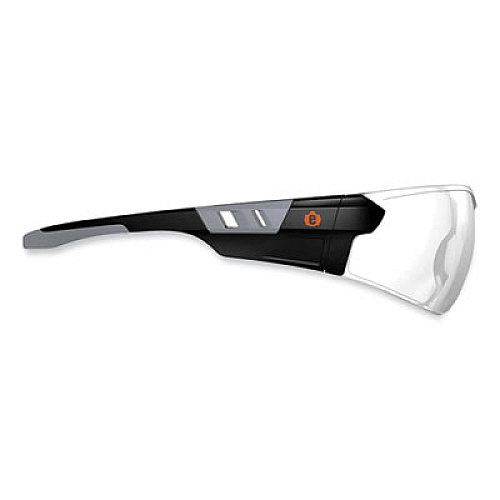 ergodyne Skullerz Saga Frameless Safety Glasses, Fog-Off Technology, Frameless, Clear Single Lens (59103)