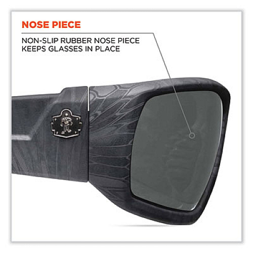 ergodyne Skullerz Odin Safety Glasses, Fog-Off Technology, Kryptek Typhon Full Frame, Smoke Dual Lens (50533)
